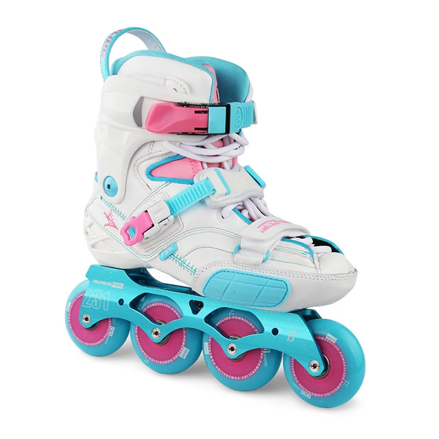 Japy تزلج 2017 POWERSLIDE S4 المهنية سباق التعرج التزلج على الجليد الأسطوانة الكبار أحذية التزلج انزلاق الشحن Patines حذاء تزلج بعجلات