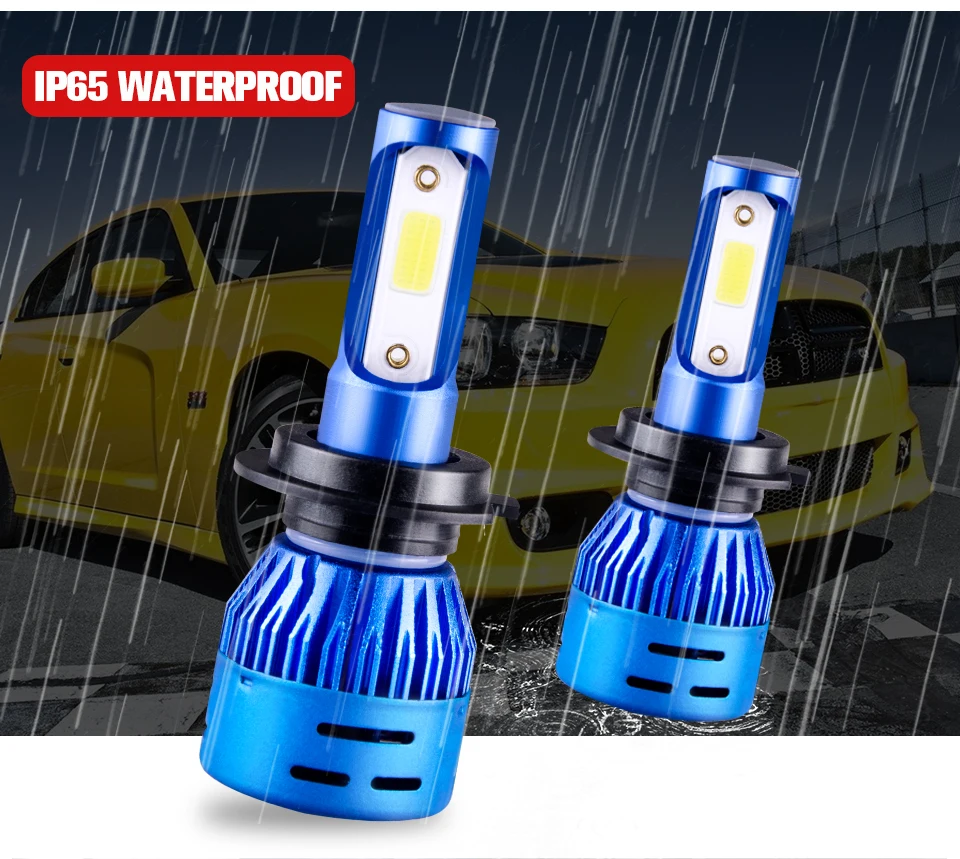 AcooSun Mimi Led H4 H7 LED Car Headlight Bulbs 12V 8000LM 9005 HB3 9006 HB4 HIR2 72W H1 H11 6500K Auto Headlamp Fog Light 6500K  (6)