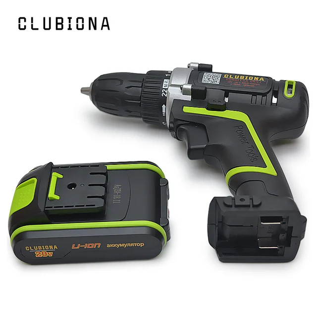 CLUBIONA-destornillador de batería de litio, potente y fiable, voltaje nominal de 20V, taladro eléctrico inalámbrico con un juego de regalo CLUBIONA-destornillador de batería de litio, potente y fiable, voltaje nominal de 20V, taladro eléctrico inalámbrico con un juego de regalo