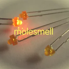 1000 шт 1,8 мм оранжевый рассеянный оранжевый объектив светодиодный Большой/широкоугольный светодиодный светильник