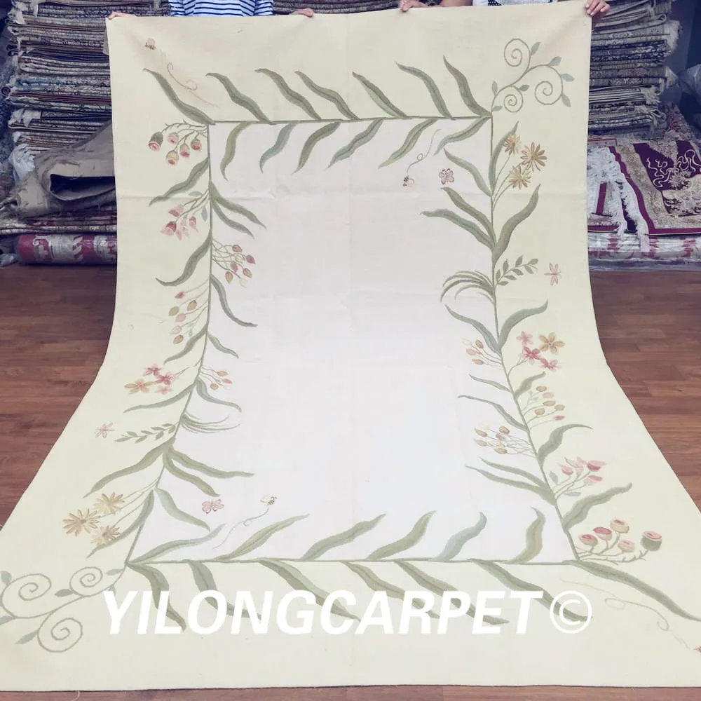 Yilong 6 'x 9' индивидуальный плоский плетеный ковер ручной работы из французской