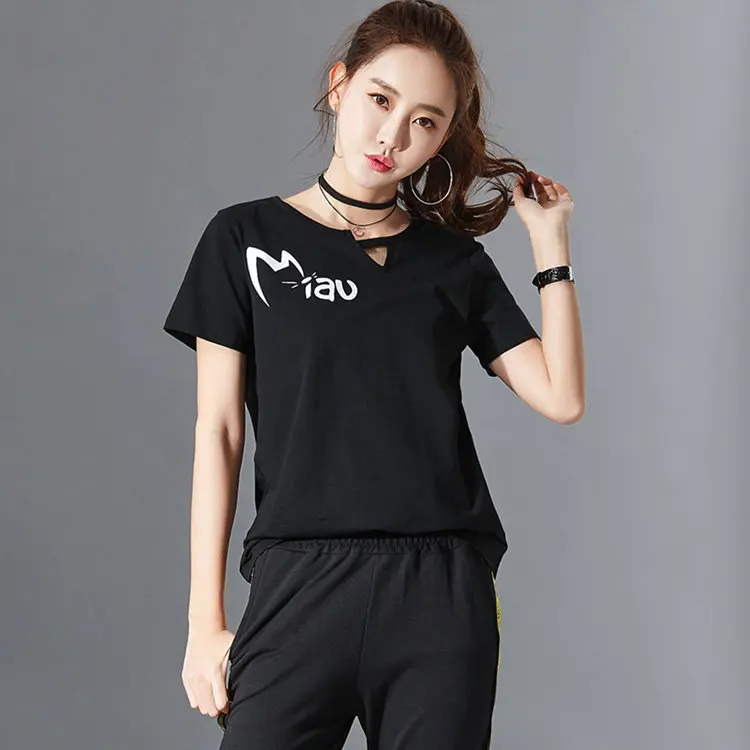 Funny Tshirt Women T-shirt Summer Short Sleeve Cotton Tops Tees Femme Tshirts Letter Print T-shirts Camisetas Mujer Verano 2018 (10)
