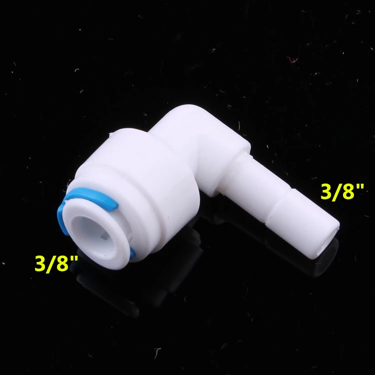 

Elbow 3/8" OD Tube Push fit to 3/8" OD Plug Quick Connection Fittings For RO Water System Accessories