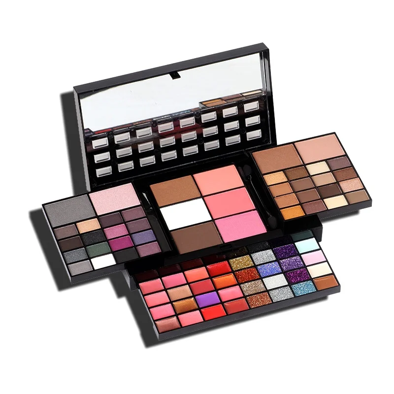 

Makeup Kit Professional 74 Colors Eyeshadow Lip Gloss Contour Powder Palette Makeup Cosmetic Kit Combined Disk Set Portable