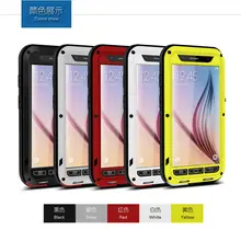 Original Lovemei Waterproof Shockproof Dustproof Aluminum Powerful Phone Case For Samsung Galaxy S6 Toughened Glass