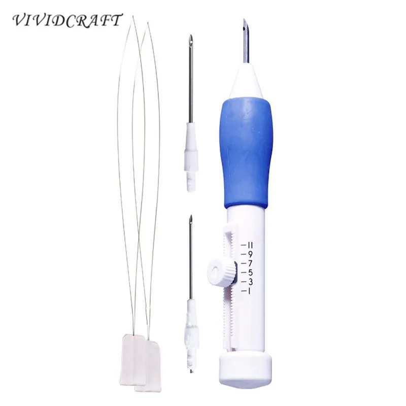 

VIVIDCRAFT Needle sets Embroidery DIY Crafts Magic embroidery pen Sewing tool Plastic Stitching Punch Weaving Tools Accessories