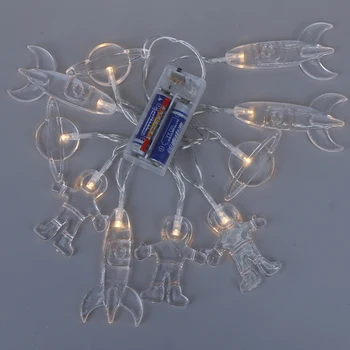 

1Set New Christmas Birthday Party Spaceship Rocket Mars Home Decorate Led String Lights High Quality