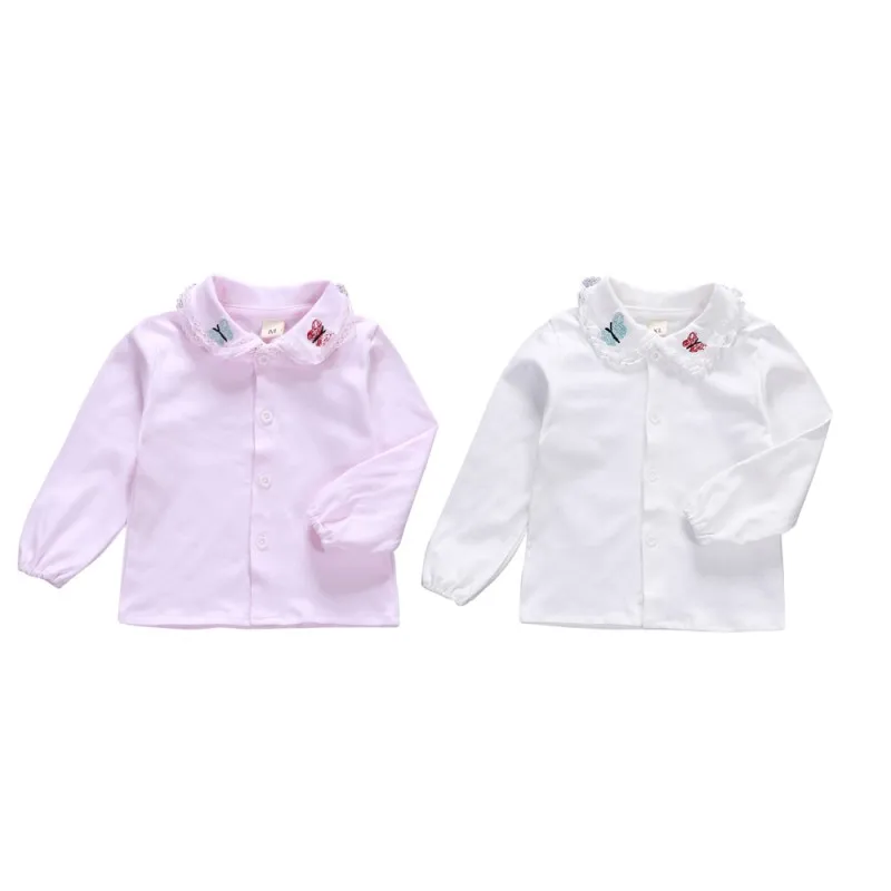 

Fashion Kids Girl Shirts Long Sleeve Blouses Autumn Newly Children\\'s Clothing Infant Cotton Blouse Outfit Clothes 6-36M