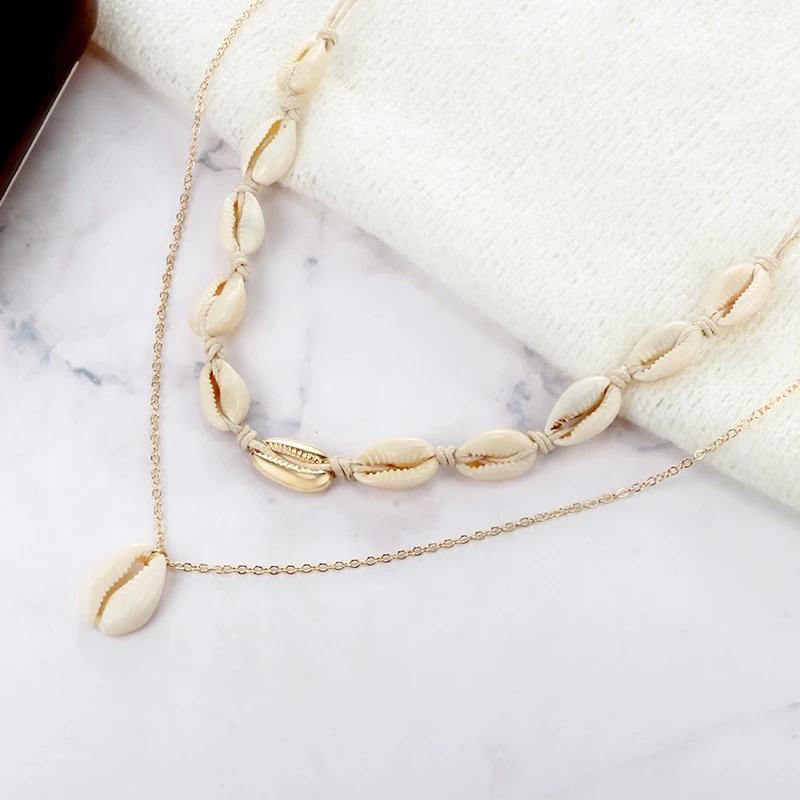Tocona, богемное летнее ожерелье с подвеской из натурального камня для женщин, цепочка золотого цвета, чокер, минималистичное ювелирное изделие, 2356