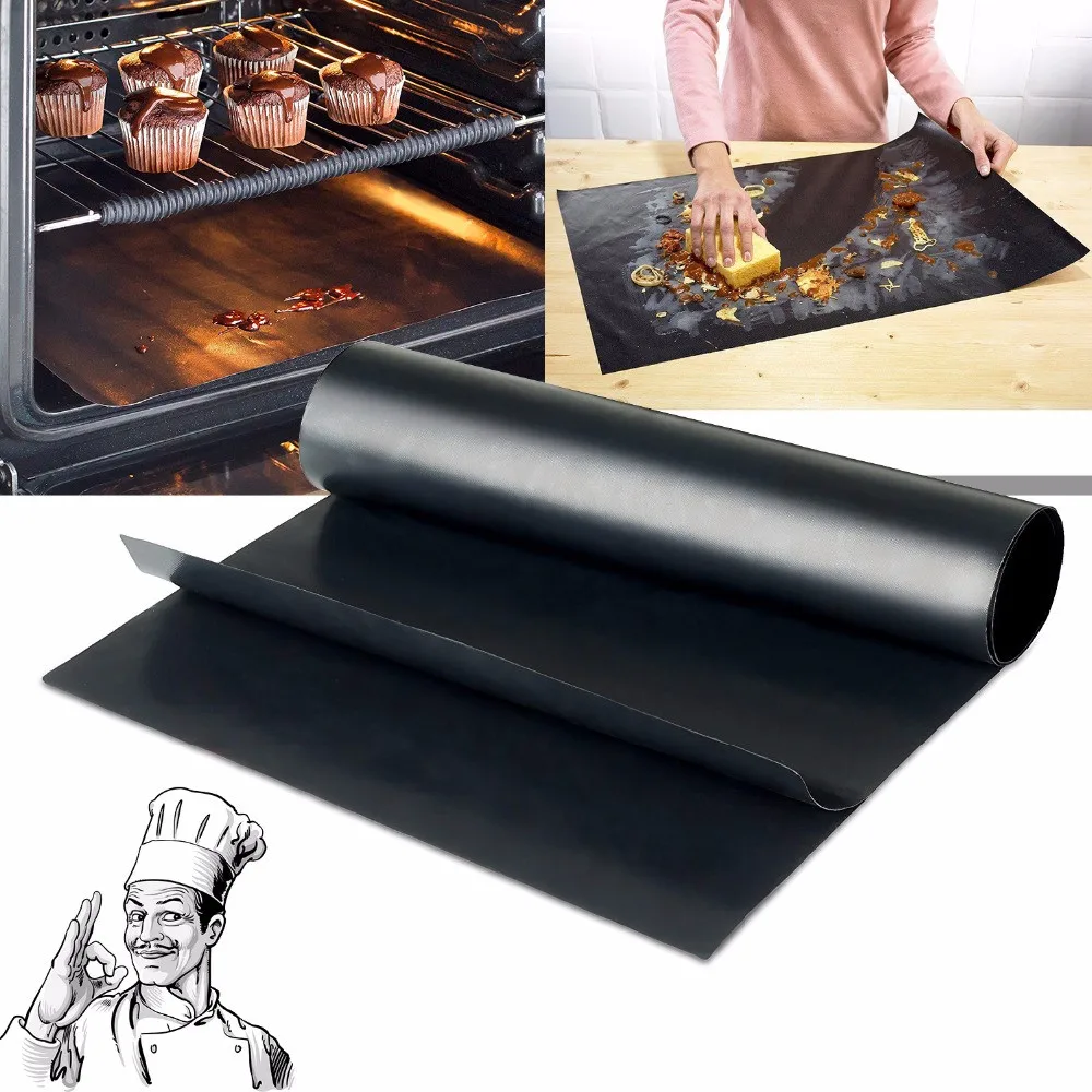 Ptfe Non-stick BBQ Grill Pad Barbecue Baking Reusable Cooking Plate 40 * 33/50cm For Party Mat Tools New | Дом и сад