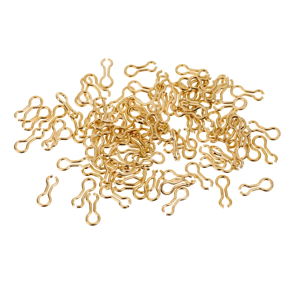 100 pcs Brass Sinker Eyes Eyelets Lead Mold Fishing Tackle Lightweight Fishing Snaps Connector Accessories S/M/L