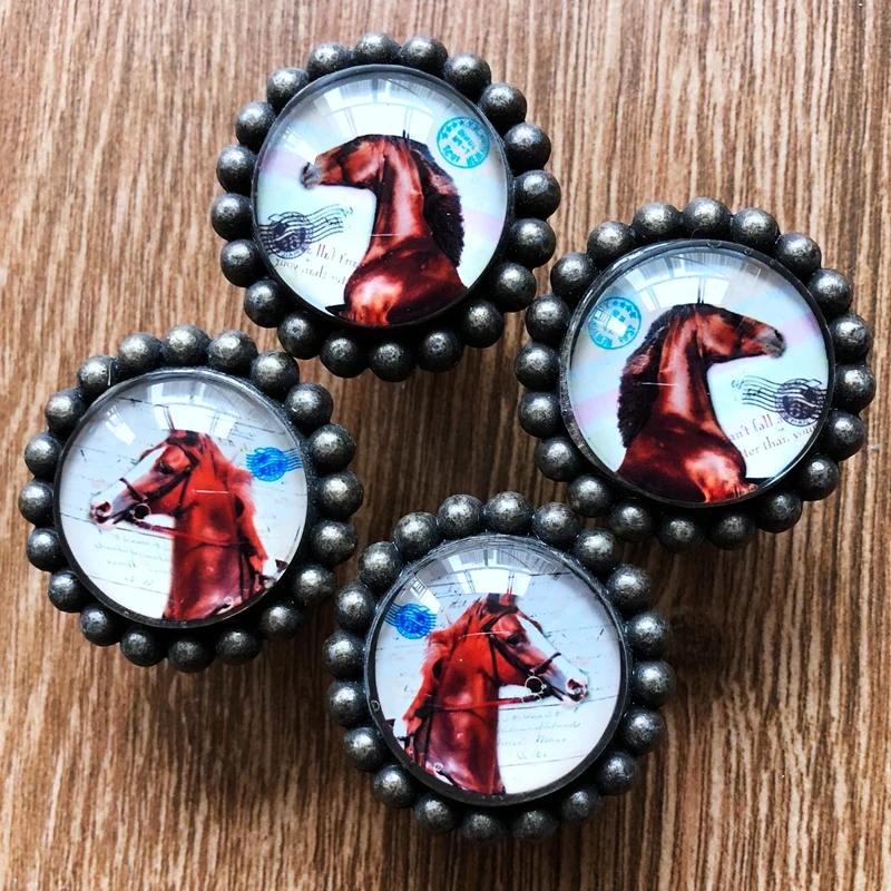 

2PCS Retro Creative Cartoon Crystal Door Knobs Cabinet Handles Kitchen Kid's Room Drawer Cupboard door Pull Handles