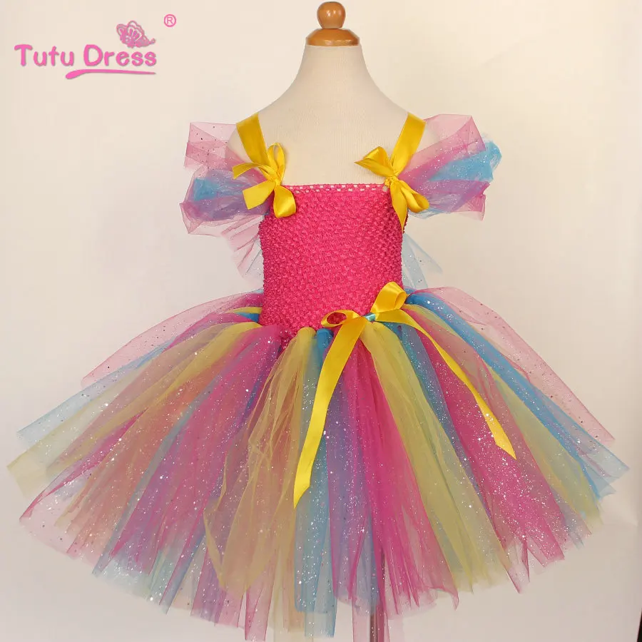 

Kids Dresses For Girls Children's Girl Dress Hademade Soft Tulle Tutu Dress For New Year Colorful Dress