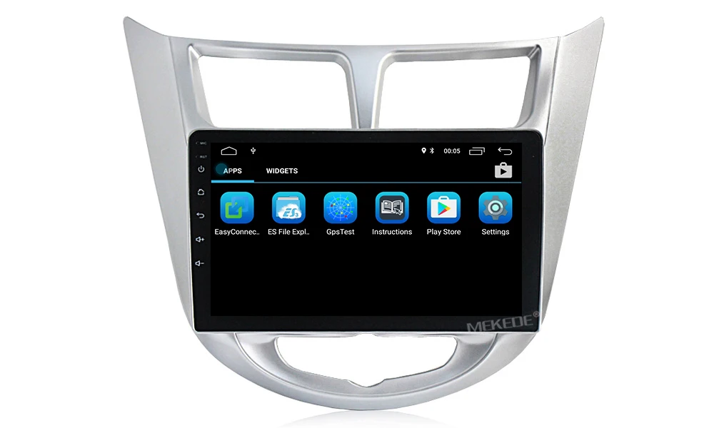 Perfect MEKEDE HD Android 8.1 4G Car Radio Multimedia Video Player GPS For Solaris Hyundai 1 2 Accent Verna sedan 2 din no dvd 9