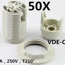 50 шт./лот E14 держатель лампы конвертер-Led гнездо адаптера-Пластик винт Эдисон с кольцами- с Трек-номером