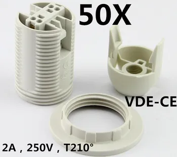 

50pcs/ lot E14 Lamp Holder Converter-Led Socket Adapter-Plastic Screw Edison With Rings-Free Shipping With Tracking No.