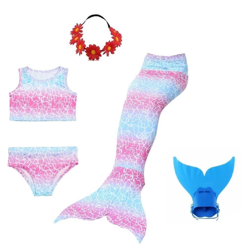

swimmable little mermaid tail costume tails for swimming with monofin children party swim suit girls baby swimsuit girls kids