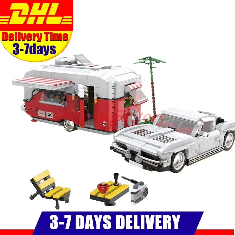 

XingBao 08003 2436Pcs New Creative Series The MOC Camper Set Children Educational Building Blocks Bricks Toys Model Funny Gifts