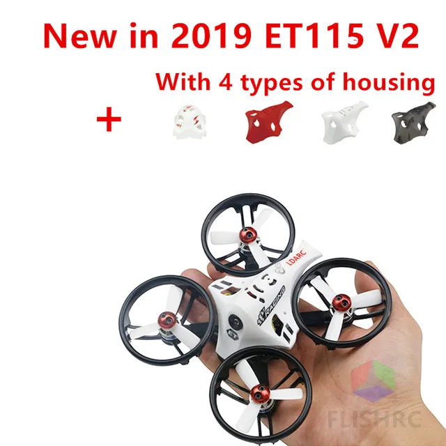 $115  LDARC ET115 V2 3S Micro FPV Racing Drone Quadcopter PNP With OSD 800TVL Camera 16CH 25mW 100mW VT (