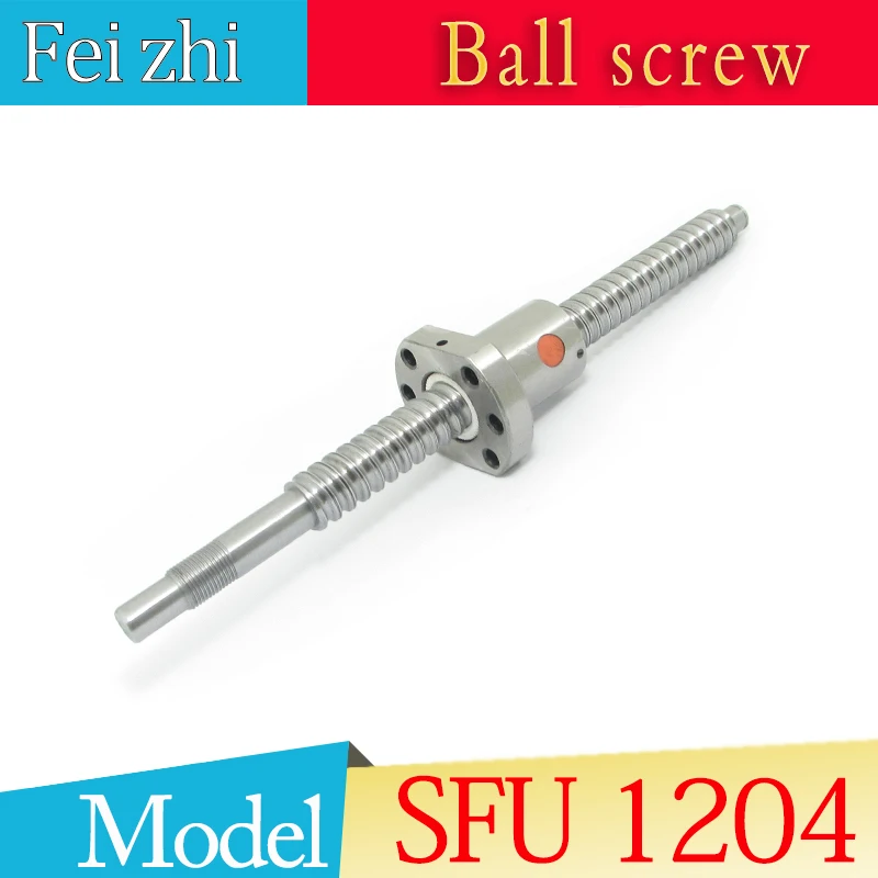 

1204 Ball Screw SFU1204 150mm Rolled Ballscrew with single Ballnut for CNC parts RM1204 Woodworking Machinery Parts
