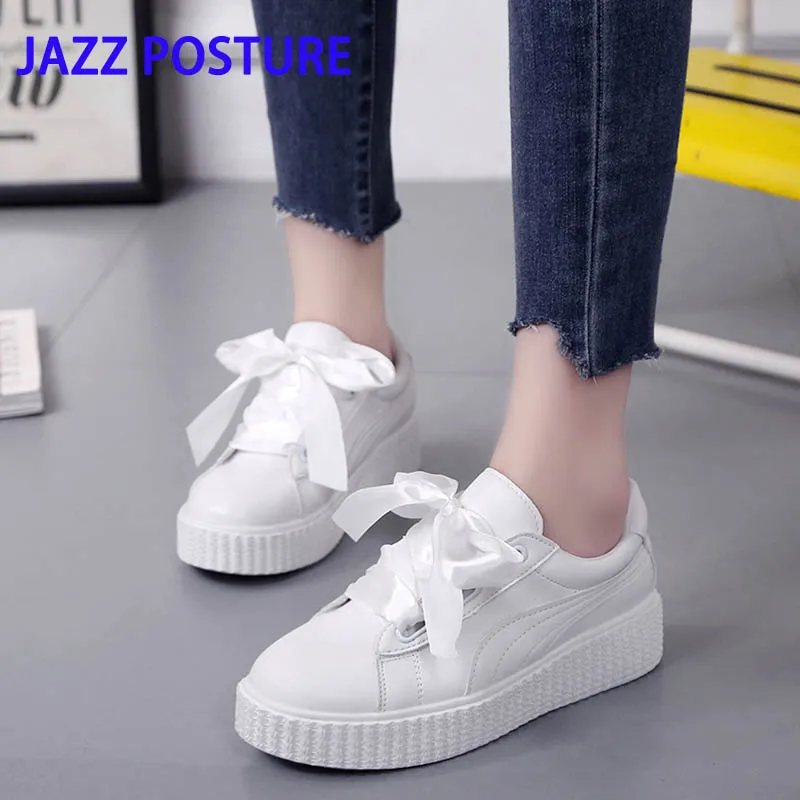 

Spring and autumn shoes summer women's causal shoes ladies round head platform basket female tennis white sports shoes y105