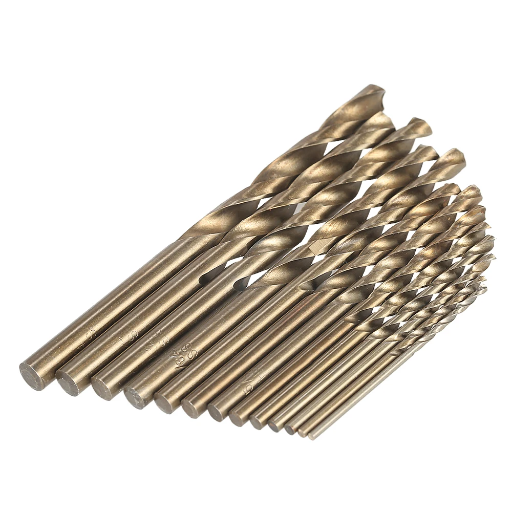 

13pcs HSS 4341 Drill Bit Set Super-hard drill bit Drills Bits with Round Shanks + Storage Box power tools