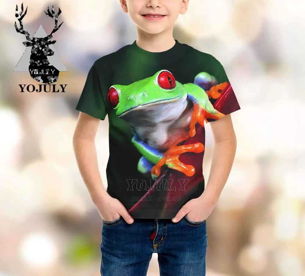 YOJULY/детская одежда для мальчиков и девочек подростков с 3D принтом красными