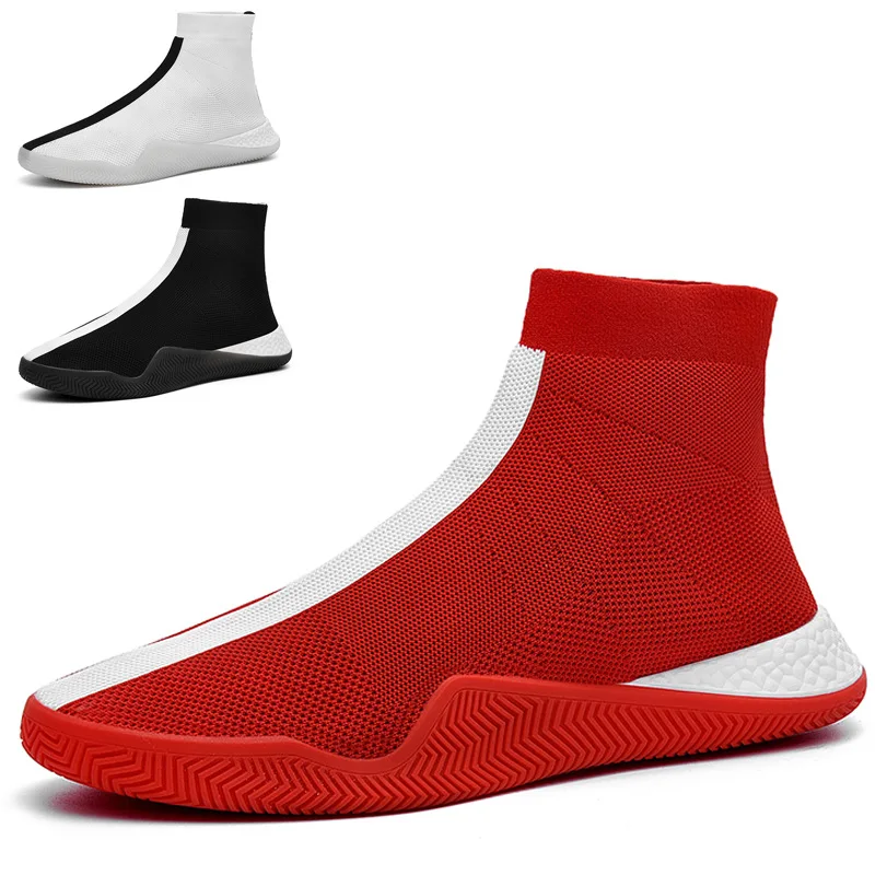 

Stretch Socks Autumn Winter High Top Men's Shoes Thick-soled Sports Casual Harajuku Wind-knit Shoes Non-Leather Casual Shoes