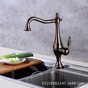

Home improvement building materials plumbing hardware wholesale sales European antique black ancient copper table above the basi