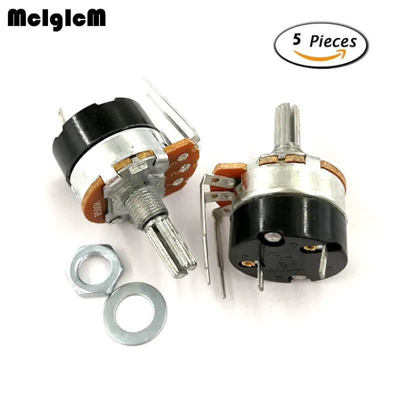 

5pcs B500K WH138-4 adjustable resistance speed regulator with switch potentiometer