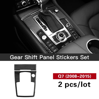 Автомобильная панель переключения передач для украшения интерьера из углеродного волокна защитные наклейки для автомобиля Стайлинг для Audi Q7 4l 2008- Аксессуары - Название цвета: Q7 2008-2015