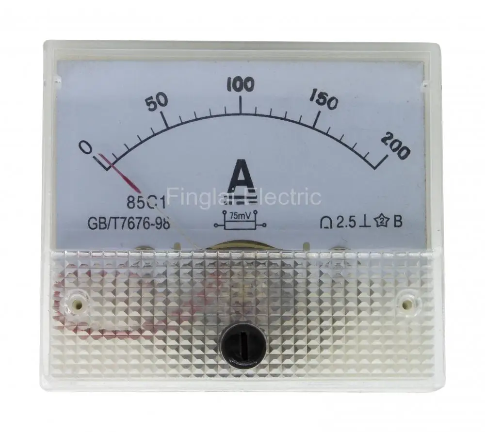 85C1-A DC стрелочный Амперметр измерительный прибор тока 15A 20A 30A 50A 75A 100A 150A 200A 300A нужно шунт 85C1 аналоговая AMP метр 64*56 мм Размер - Цвет: 200A