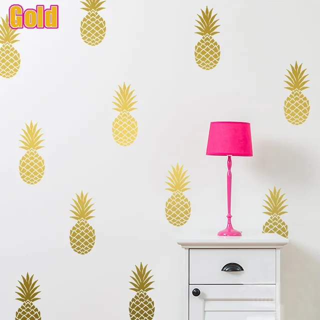 12 Pineapples/set Pineapple Wall Decal DIY Wall Sticker Window Sticker