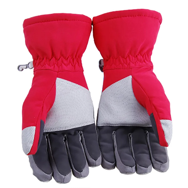 Водонепроницаемые теплые лыжные перчатки профессиональные лыжные перчатки зимние детские ветрозащитные перчатки для катания на лыжах, сноуборда