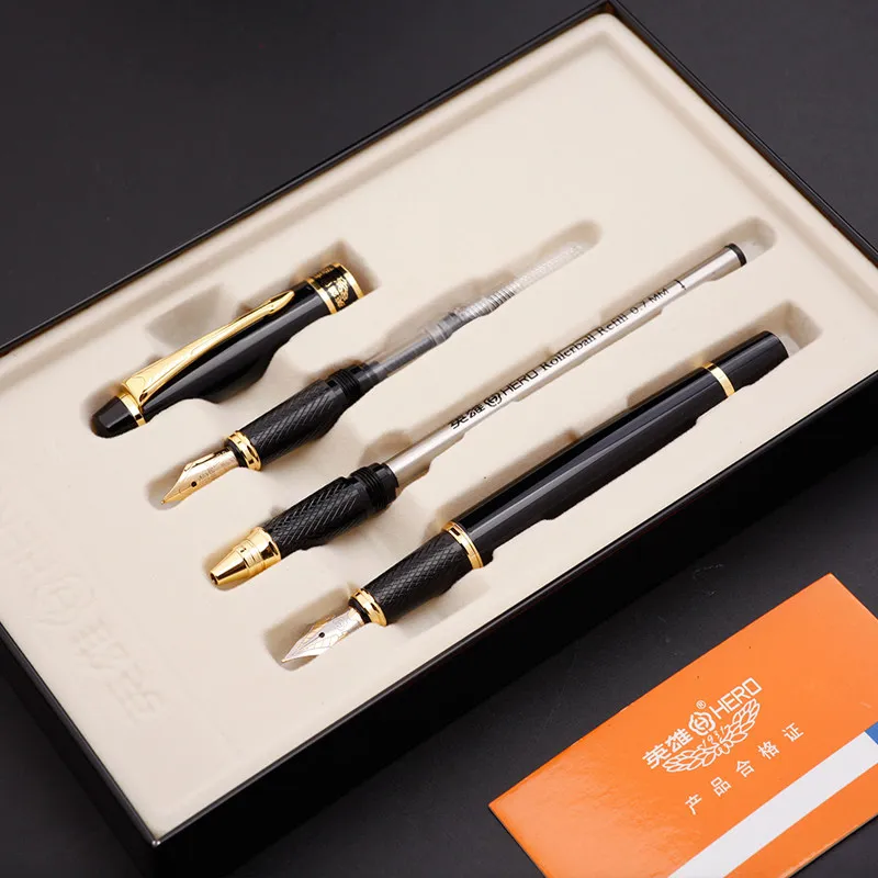 Роскошная Подарочная коробка, авторучка, 0,7 мм, Ручка-роллер, 0,5 мм, F наконечник и 0,8 мм, художественный наконечник, 3 в 1, чернильные ручки