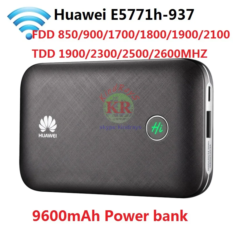 Разблокированный Мобильный Внешний аккумулятор Huawei E5771 E5771h 937 9600 мАч 4G LTE MIFI модем