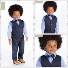 Милые детские костюмы, модные смокинги, комплект одежды для детей, Официальный классический блейзер с цветочным принтом для мальчиков(пиджак+ брюки+ галстук+ жилет