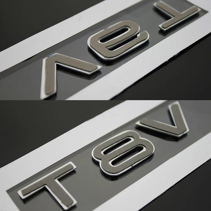Эмблема с буквенным номером V6T V8T V10 W12 для Audi A4L A5 A6L A7 A8L TT RS7 SQ5 автомобильный Стайлинг КРЫЛО боковой задний багажник значок логотип наклейка
