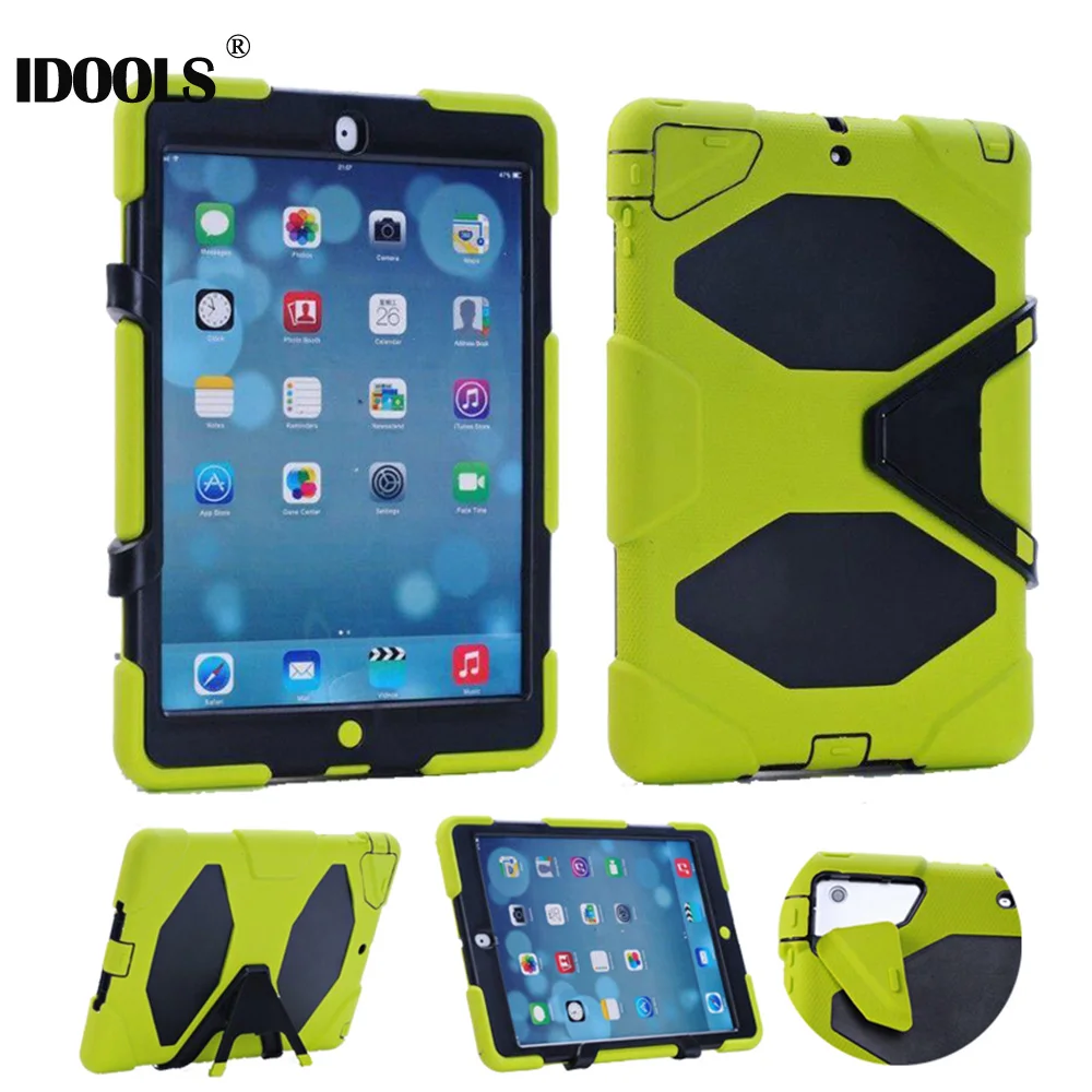 

3 in 1 Hybrid Plastic+Silicon Heavy Duty Shockproof Dual Layer Rugged Military Armor Back Cover Case For iPad 4 3 2 ipad3 ipad 4