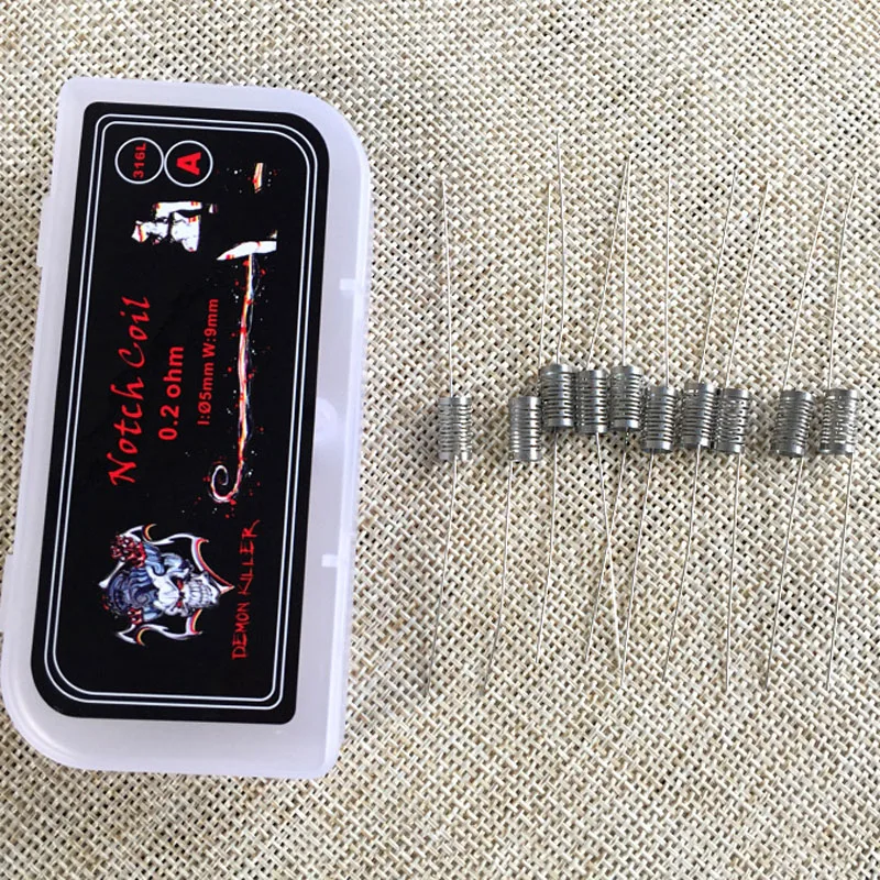 

Demon Killer Notch A SS316L Coil 0.2ohm Heating Wire Electronic Cigarette coils For RDA RBA Vapor Premade Resistance Wire