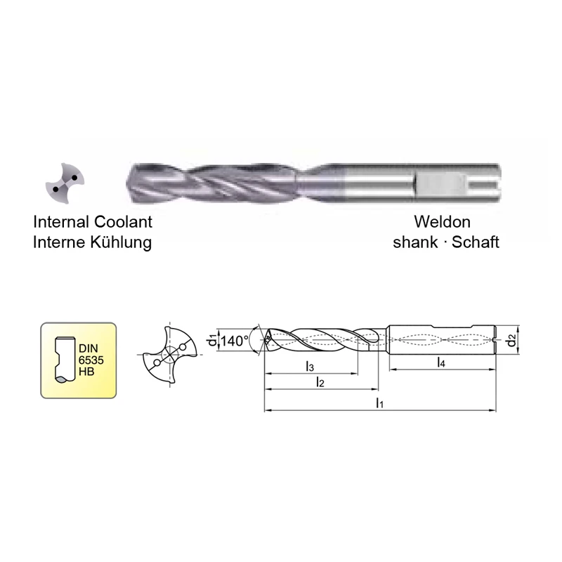 

1pc ZCCCT drill bit 1536SU05C-0680 6.8mm diameter drills tools twist metal drilling internal coolant metalworking