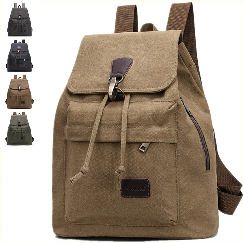 

IMIDO Backpacks Women Canvas bagpack Softback Solid Bag Fashion Soft Handle mochilas mujer rucksack School Bag for girls
