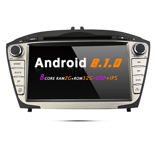 EKIY 2G+ 32G Восьмиядерный Android 8,1 автомобильный dvd-плеер для hyundai Tucson IX35 2009- Авто Мультимедиа стерео радио gps Navi система - Цвет: DSP and IPS