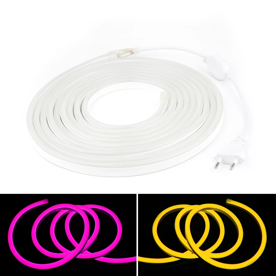 

Led Neon Light RGB Led Strip Waterproof IP68 12W/m Warm White Red Green Pink White RGB Soft Flexible LED Neon Lights Strip