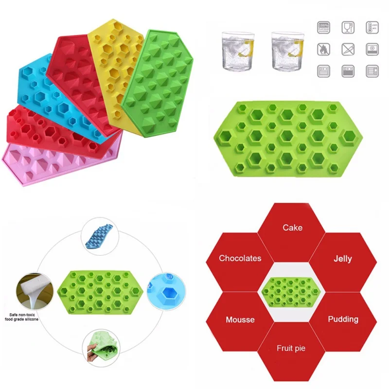 Ледогенератор в форме бриллианта лоток кубик прессформы коктейли силиконовые для виски инструмент новый
