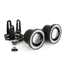 Newest Universal 2 Pieces 30W LED COB Angel Eyes Daytime Running Light 64mm/76mm/89mm Car Vehicle Fog Lights for BMW for Benz