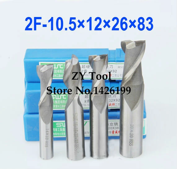

Free Shipping 2 pcs/set 10.5MM 2 Flute HSS & Aluminium End Mill Cutter CNC Bit Milling Machinery tools Cutting tools.Lathe Tool