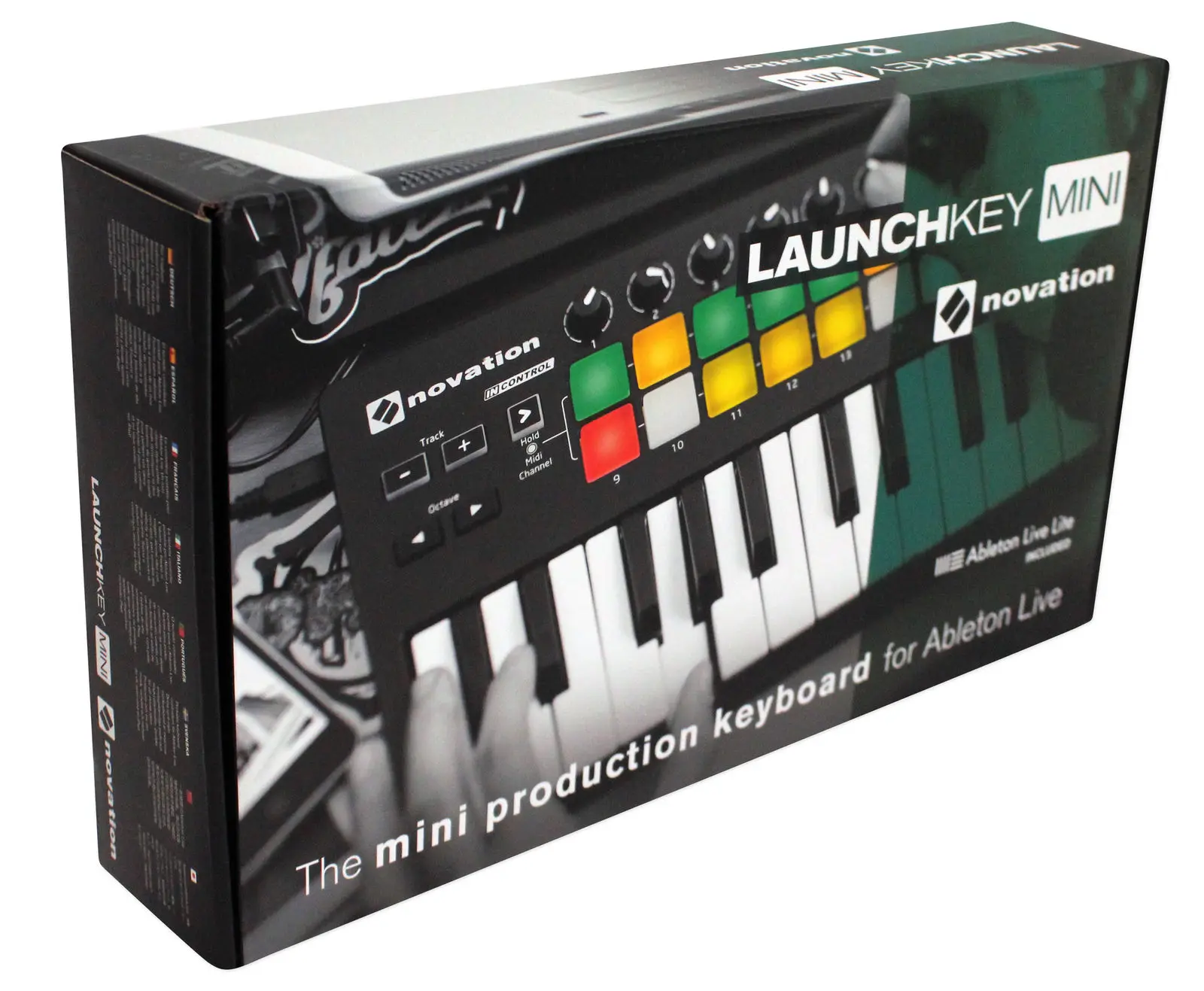 Novation Launchkey Mini MK2 MKII портативный 25-ключ USB Ableton Live Lite MIDI контроллер клавиатуры чувствительной барабанные тормозные колодки для ди-Джея свет для сцены парти