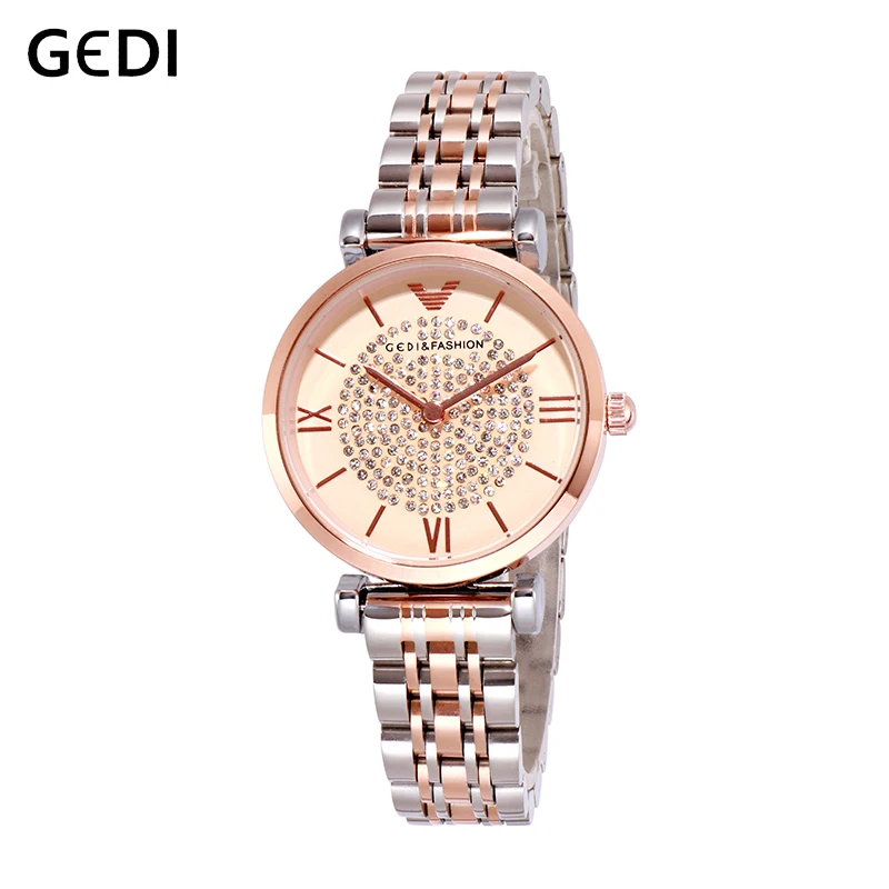 

GEDI Women Fashion Watches Creative Lades Casual Watch Top Brand Luxury Stylish Desgin Gold Woman Quartz Watch for Women