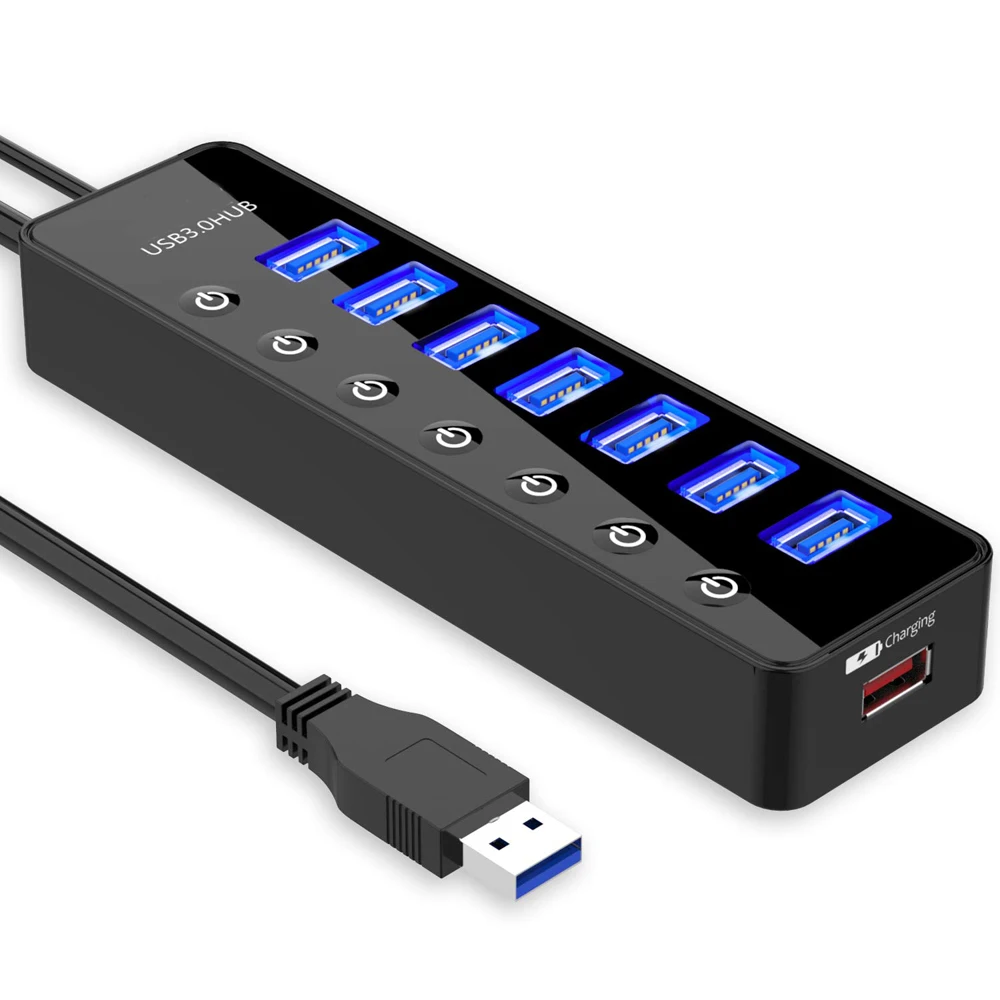USB Hub 3 0 высокоскоростной 5Gpbs 4/7 порт концентратор разветвитель вкл/выкл